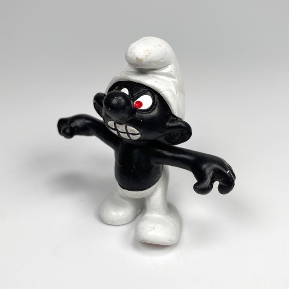 Vintage Angry Black Smurf